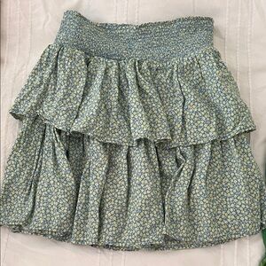 Crewcuts kids floral Blue Tiered Skirt